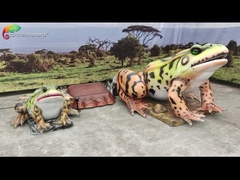 Het Water van de de Dieren Levensgrote Kikker van Animatronic van de landschapsdecoratie het Realistische Verzetten zich tegen