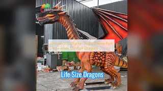 Levensgrote Dragon Props Themaparkdecoraties
