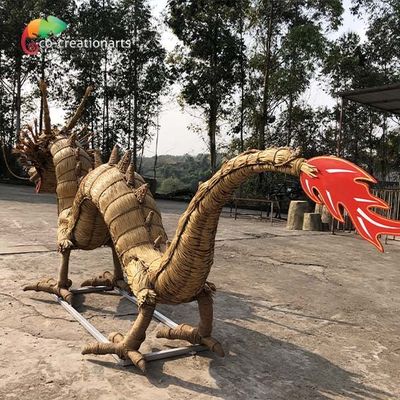 kopen Staalkader Naar maat gemaakte Animatronics Straw Handmade Dragon online manufacture