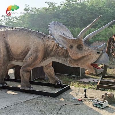 kopen 7M Dino Animatronic Realistic Tricratops Large Openluchtdinosaurus met Staartbeweging online manufacture