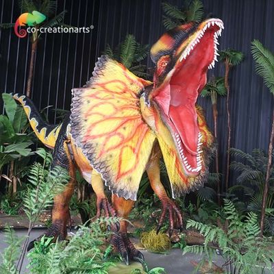 De Juramacht van de de Dinosaurussenelektriciteit van Werelddilophosaurus Levensgrote Animatronic