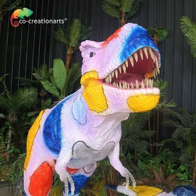 De Dinosaurusfamilie Aangepast Geluid van Pretpark Levensgroot Animatronic