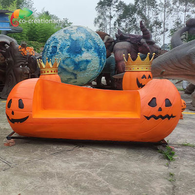 Aanpasbare glasvezel Animatronische pompoenbank Voor Halloween-feest decoratie