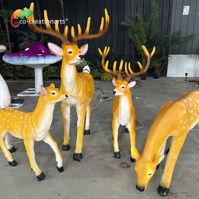 Weerbestendige glasvezel Animatronisch hert Realistische kleur Aanpasbaar