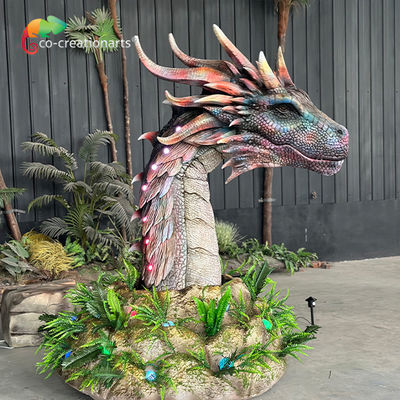 Animatronische Draak Theme Park Decoratie Levensgrootte Realistisch Draak Model