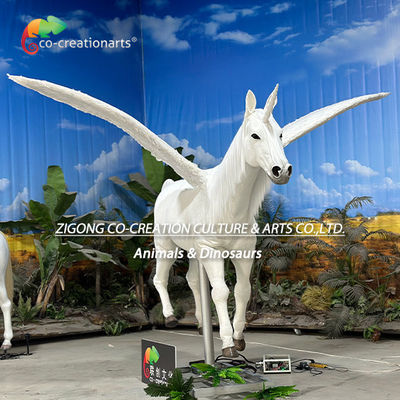 kopen Animatronische Animalen Simulatie Eenhoorn Met Vleugels Voor Versiering van Theme Parken online manufacture