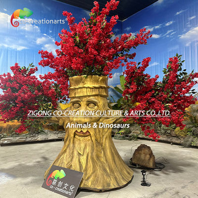 Gepersonaliseerde Animatronische Talking Tree met aangepaste kleur en vorm voor Theme Park Decoratie