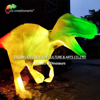 Glasvezel dinosaurusmodel met dynamische skelet-to-life projectie