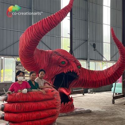 Goede prijs. Rode Openluchthet Pretparkdecoratie van Monster Naar maat gemaakte Animatronics online
