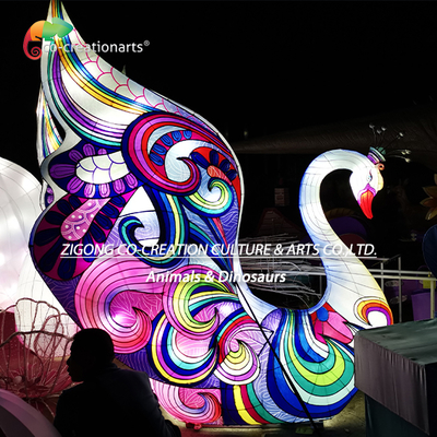 Goede prijs. Zwanen decoratieve Chinese festival lantaarns verlichting met led lichtbron festival van lichten online