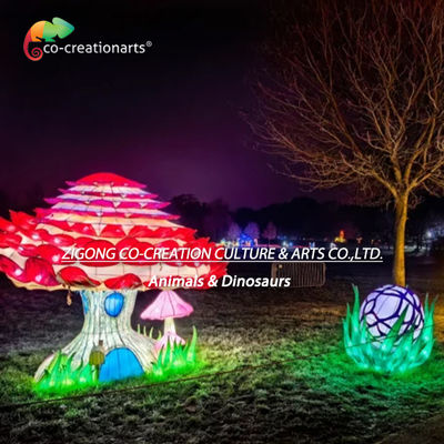 Goede prijs. Verlichte paddenstoelenhuis lantaarnsculptuur voor fantasielichtfestivals en themaparken Online